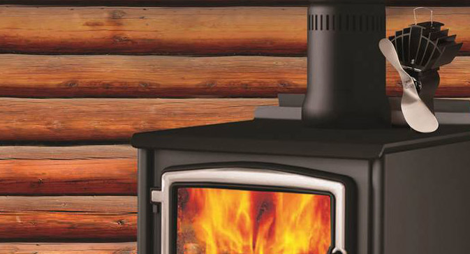 Calfire Eco Fans For Wood Or Gas Stoves, Ceiling Fan To Circulate Wood Stove Heat