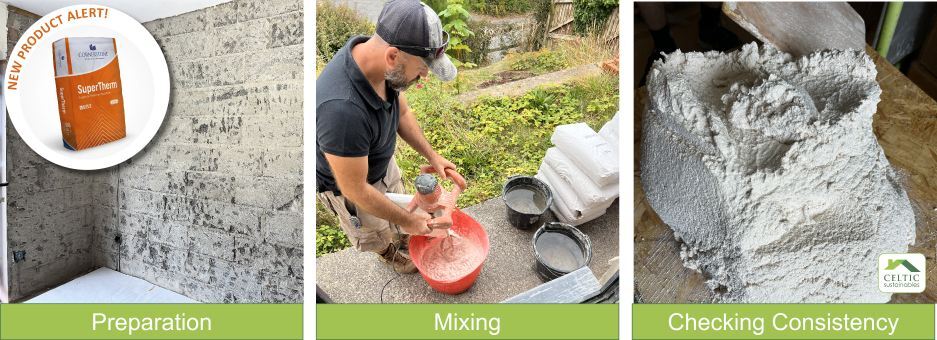 SuperTherm Insulating Plaster: Preparation and Mixing