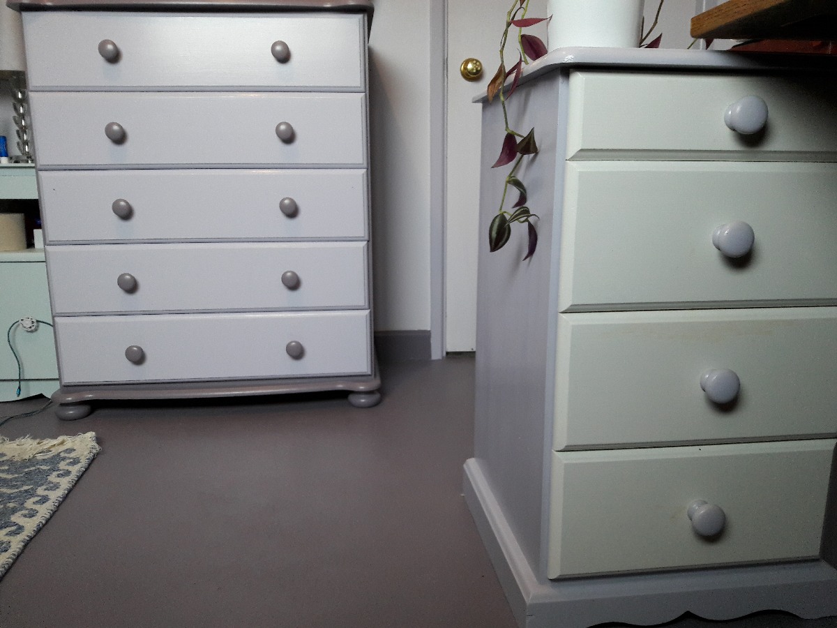 Painting wooden furniture to keep bedroom makeover on budget