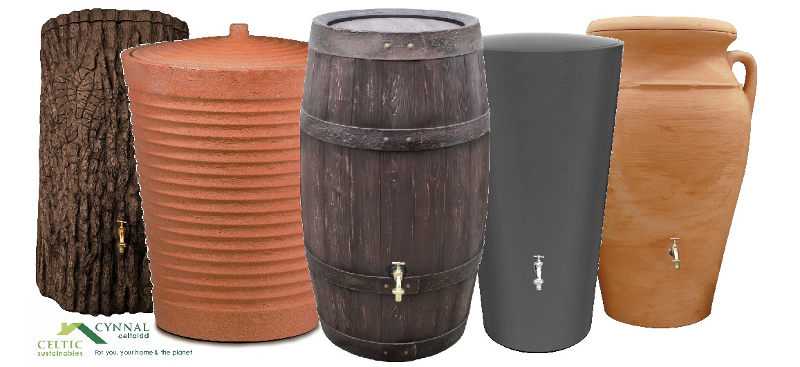 five beautiful decorative water butts