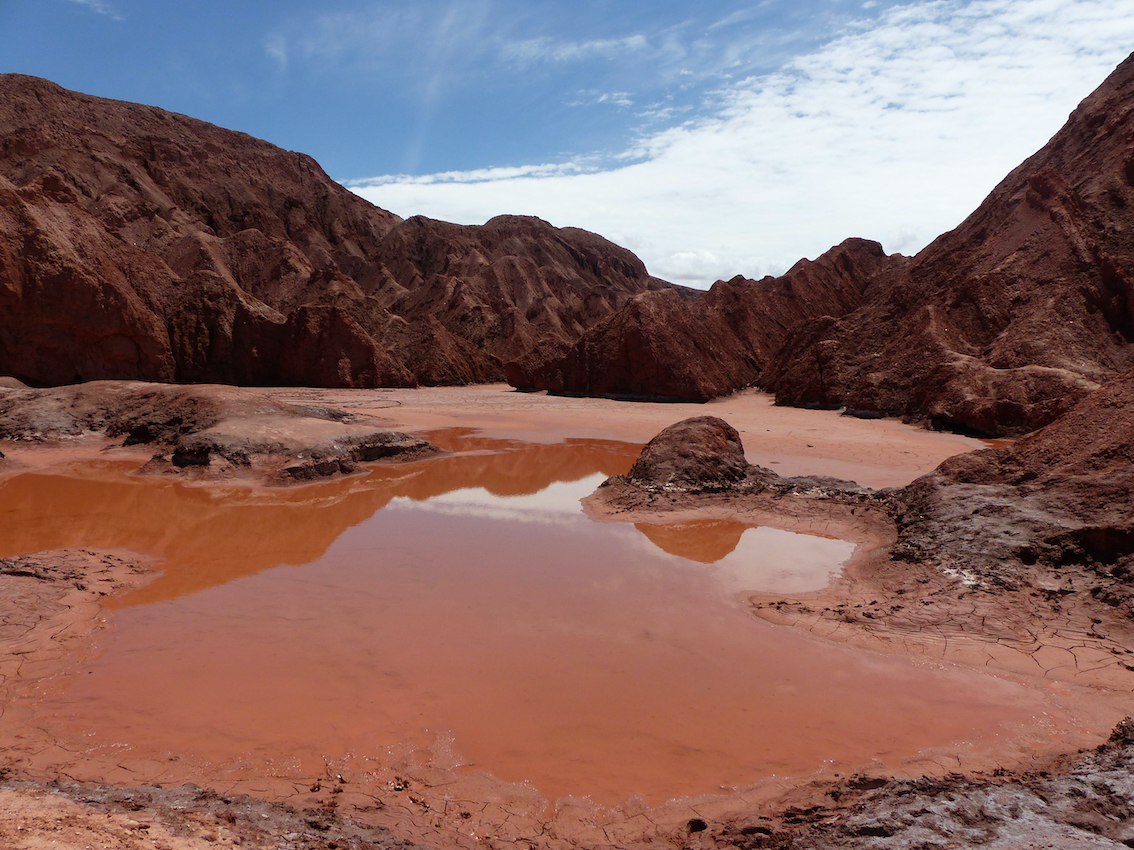 Right; view of the ochre pits, Roussillon, Provence, France.