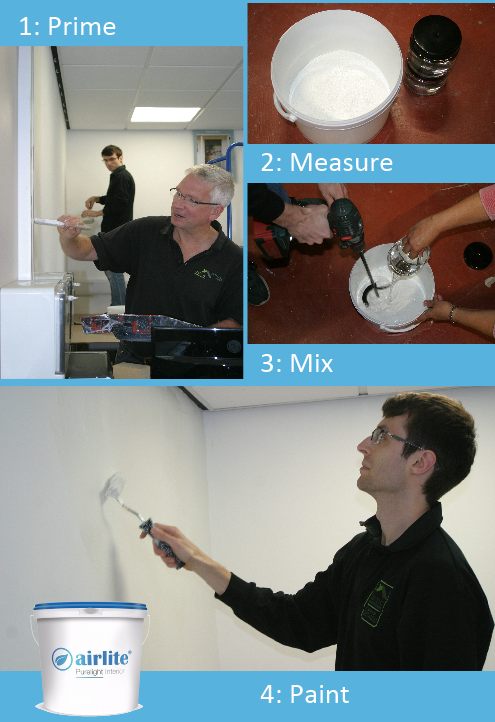 Airlite Purelight Interior Paint - Painting the Celtic Sustainables Office Walls
