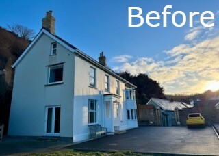 Before Painting with Keim - Coastal Property Weathered and Needing a refresh
