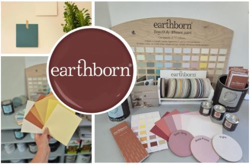 Earthborn Paint samples, colour cards and tins at Celtic Sustainables