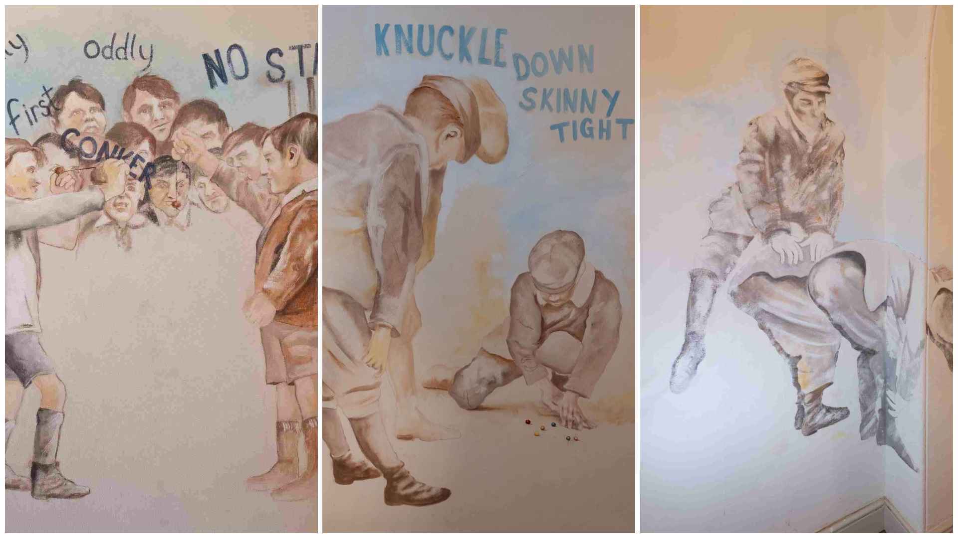 Boys Playing - Llanelly House Mural