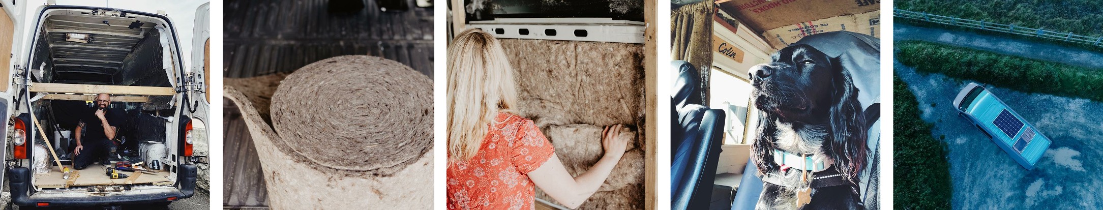 View of The Sea Campers Campervan Conversion Project - Renault Master insulated with Cosywool Sheeps wool insulation