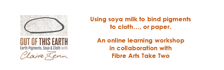 Using Soya Milk to bind pigments to cloth or paper