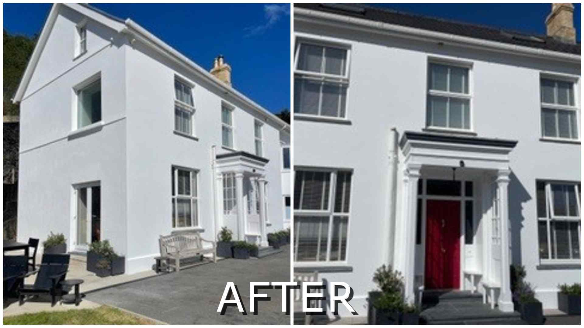 White Keim Soldalit Render Paint on Seaside Property
