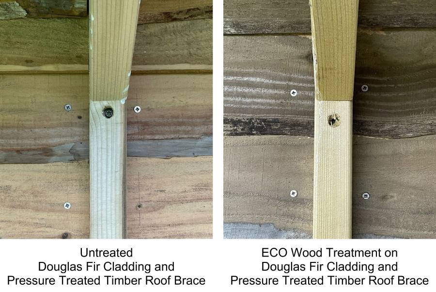 ECO Wood Treatment on Pressure Treated Timber comparison