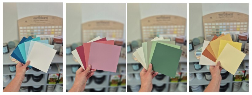 Earthborn paiont colour swatches in claypaint finish