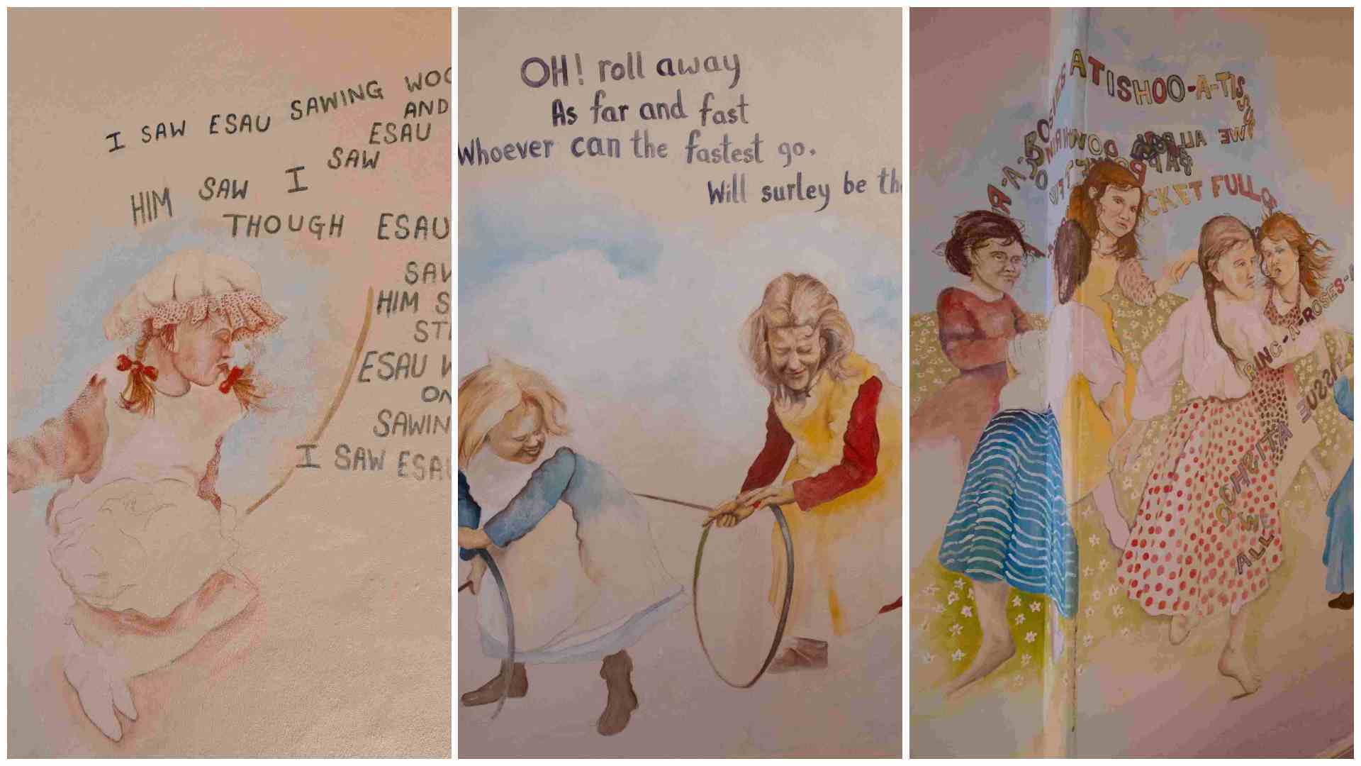 Girls Playing - Llanelly Mural 