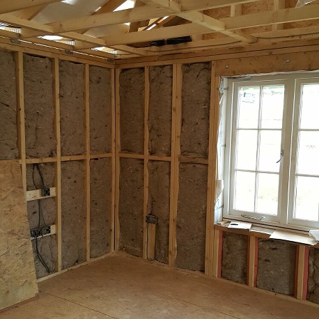 Walls insulated with CosyWool Insulation