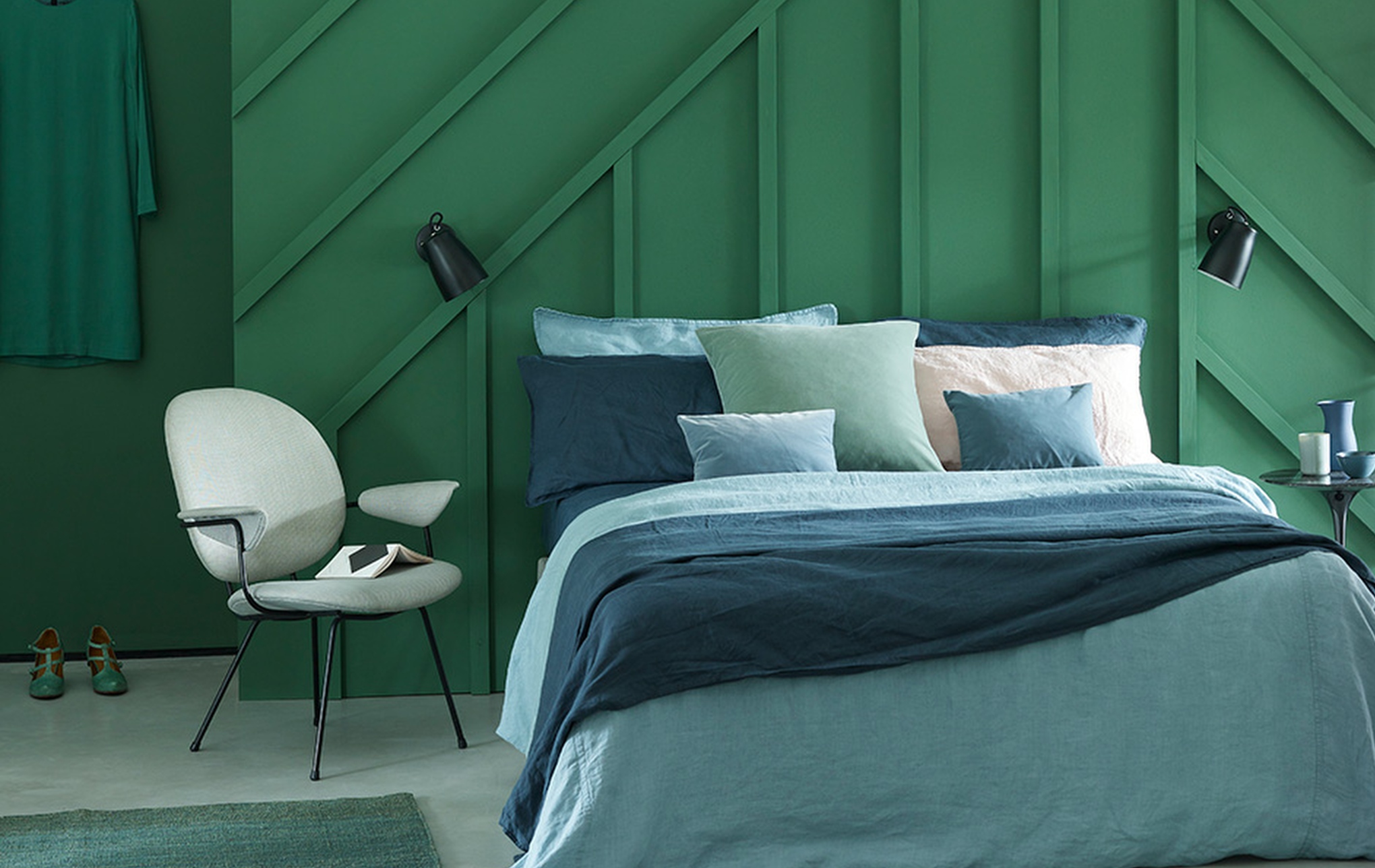 Loft Bedroom Painted in Earthborn Claypaing Colour: HobbyWood