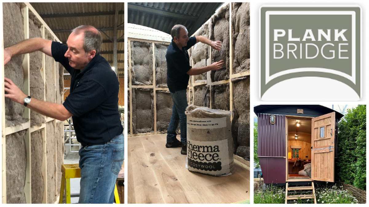 Installing Cosywool Insulation in a Shepherd's Hut