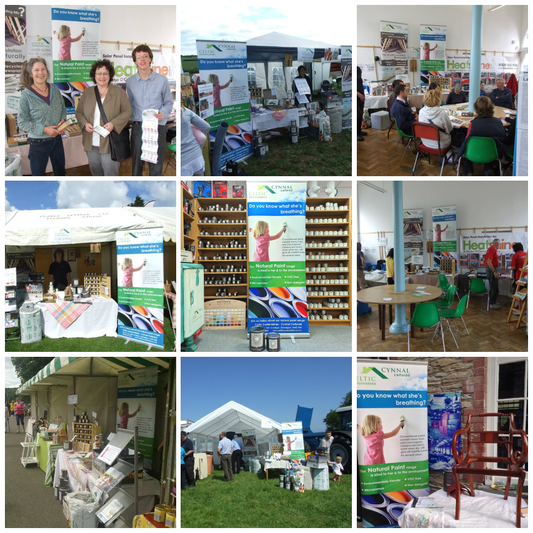 Celtic Sustainables at shows with the Natural Paint banner