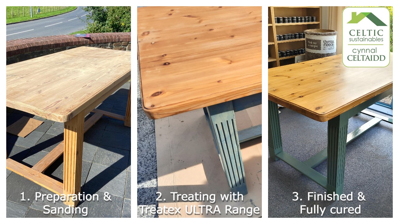 Wooden Table Makeover with Treatex
