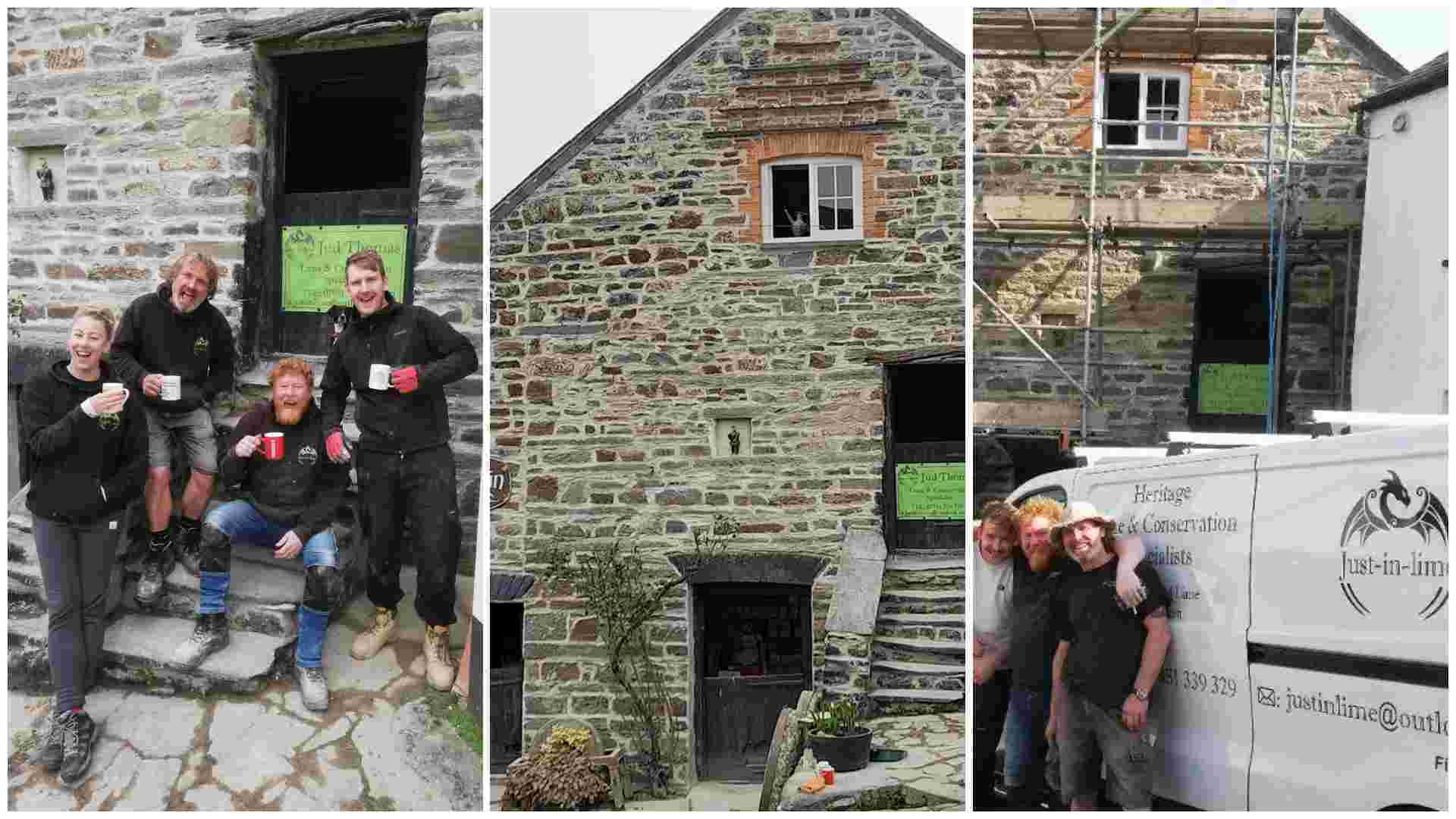 Restoration of the Mill St Dogmaels using lime pointing