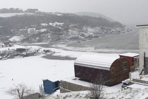The Cwtch Aberporth in Winter Snow