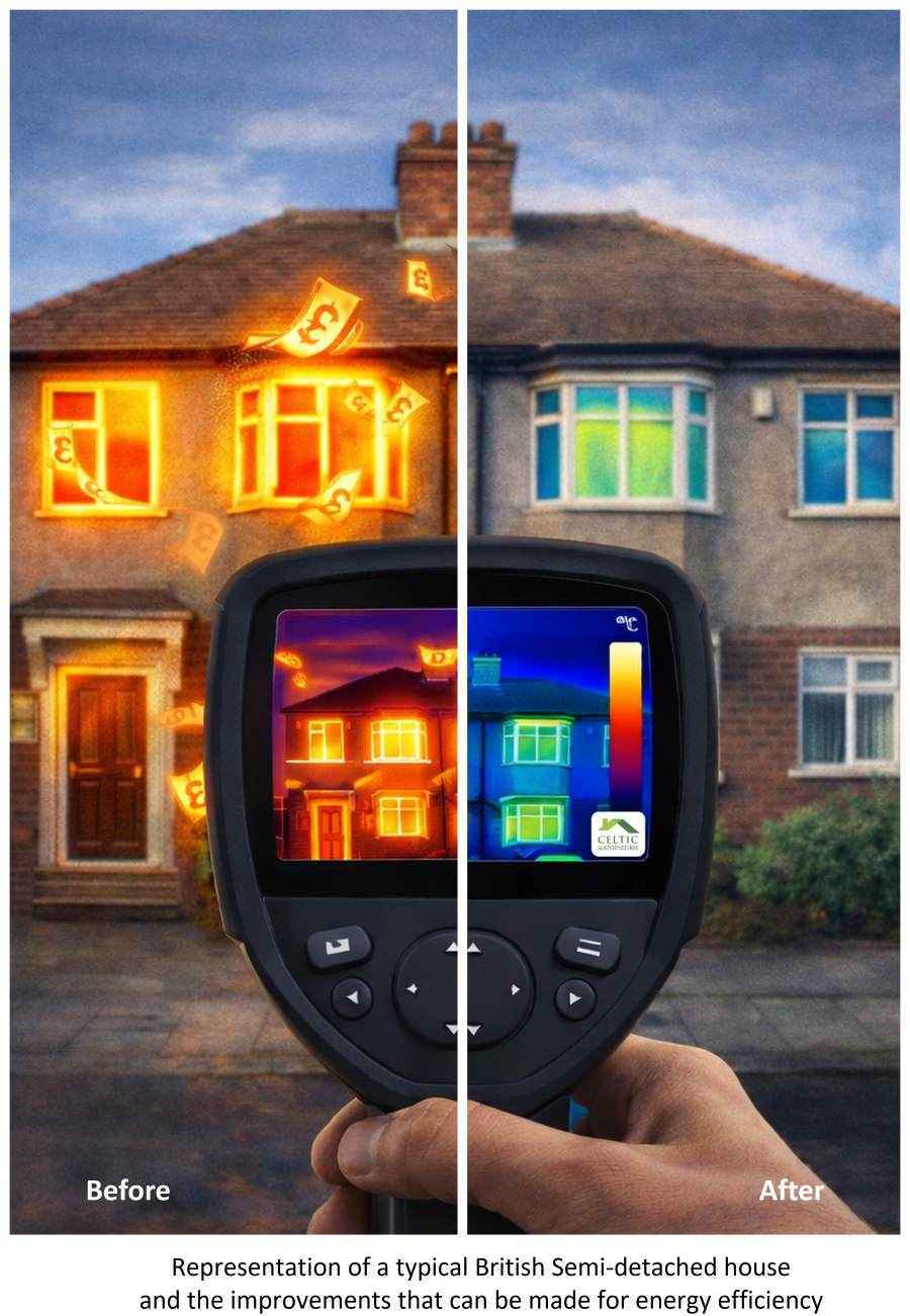 Typical 1930s Semi-detached house and energy efficiency