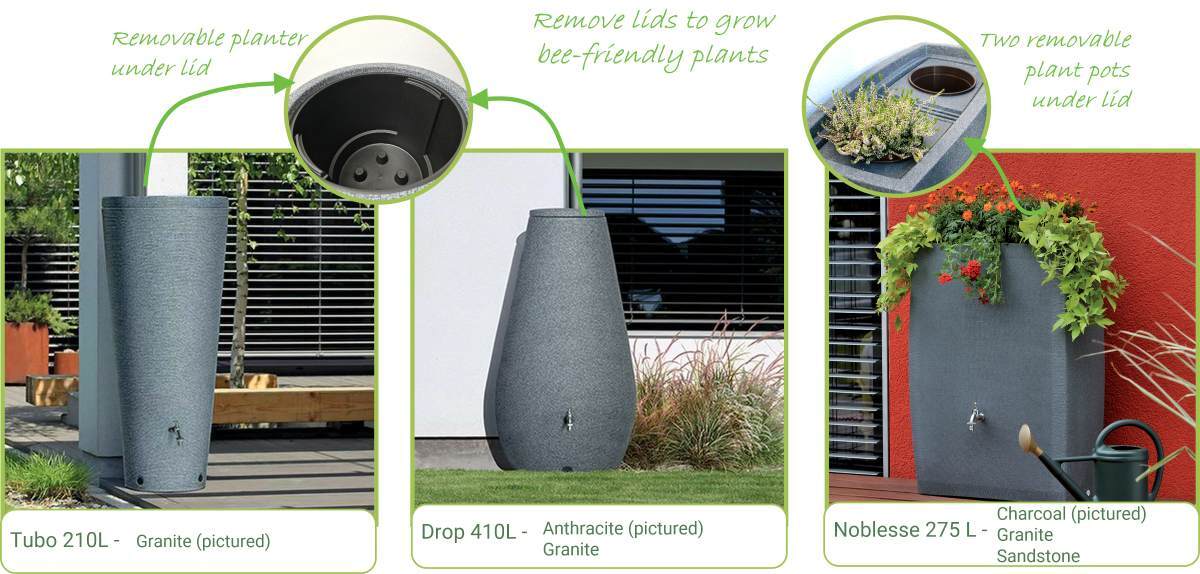 Water Butts with removable planter